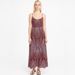 New Friends Colony Made In India Intricate Boho Maxi Dress Plum Size L Geo Artsy